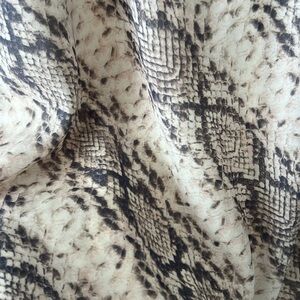 Light wash snake print midi skirt